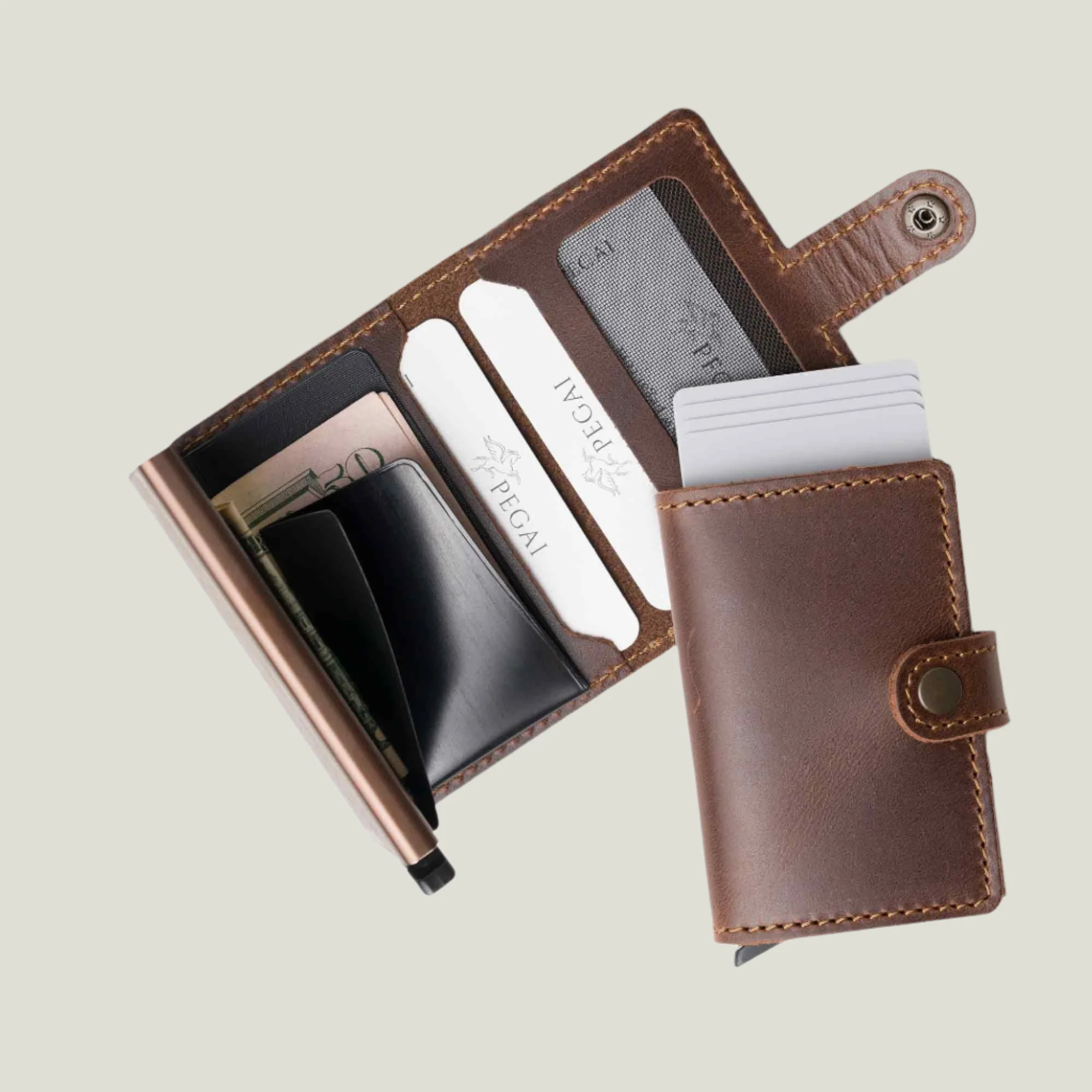 Agustine Leather Wallet | Antique Brown
