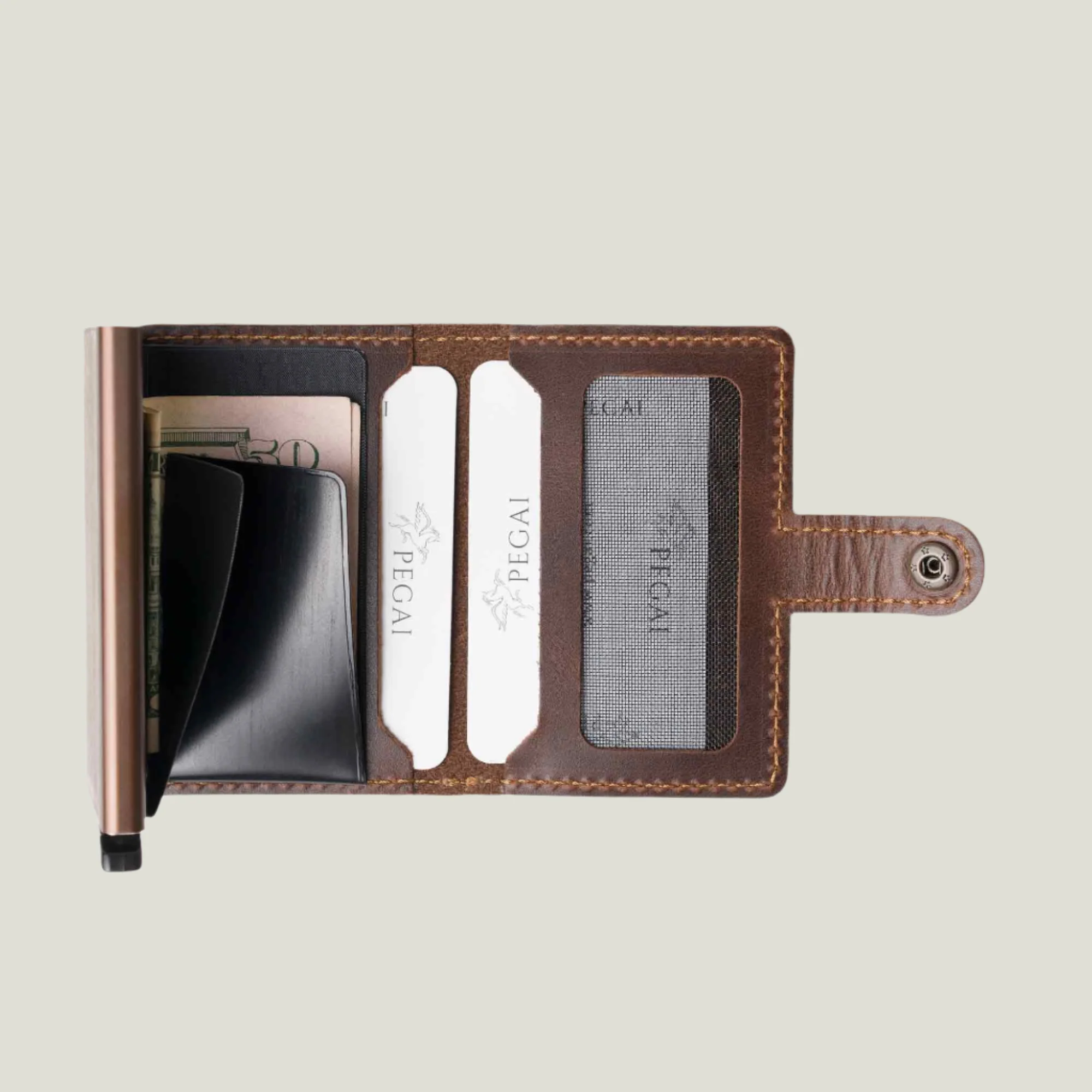 Agustine Leather Wallet | Antique Brown - Image 5