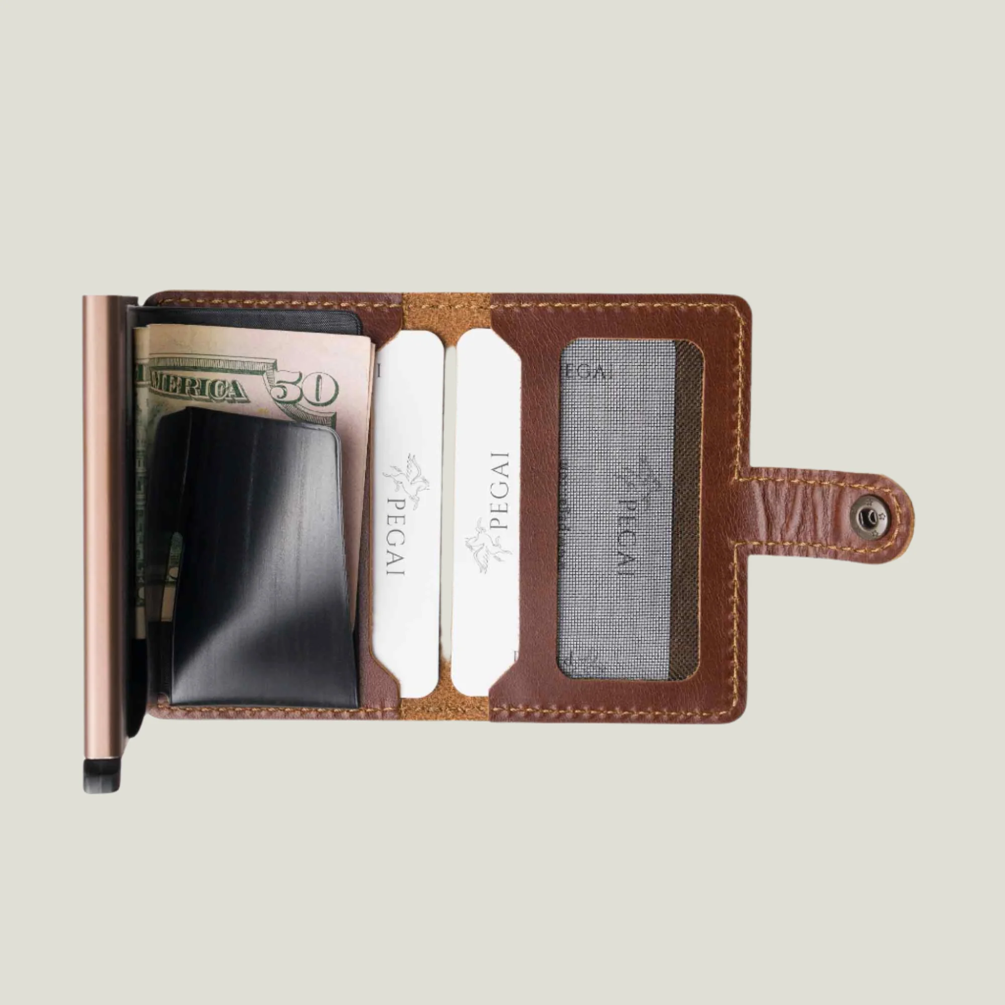 Agustine Leather Wallet | Rum Brown - Image 5