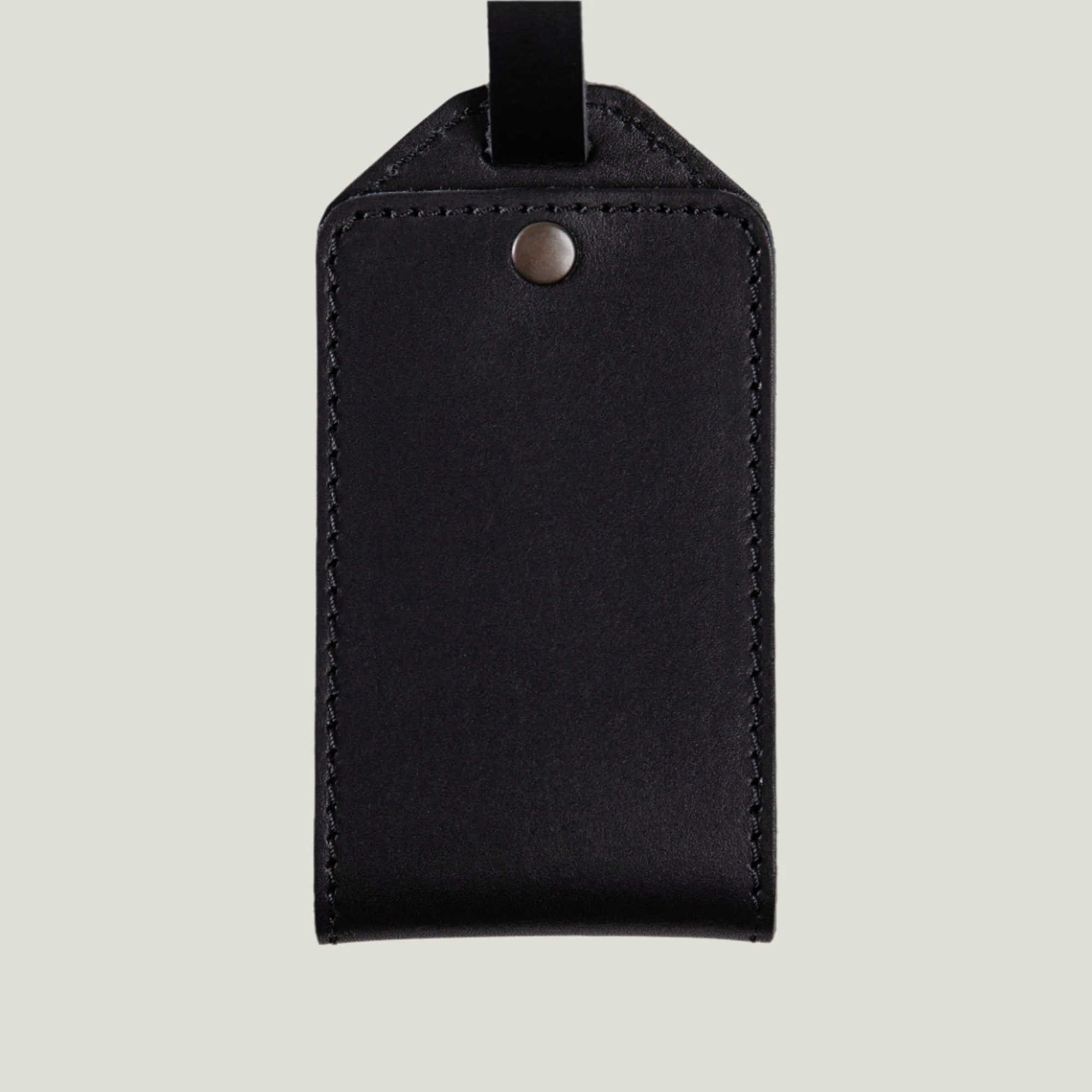Bond Leather Luggage Tag | Maui Charcoal Black - Image 3