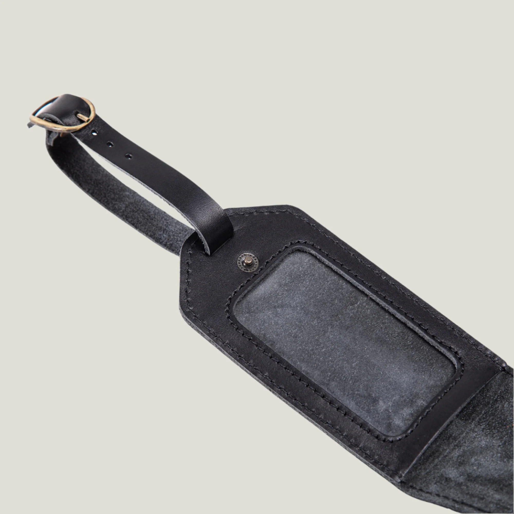 Bond Leather Luggage Tag | Maui Charcoal Black - Image 5