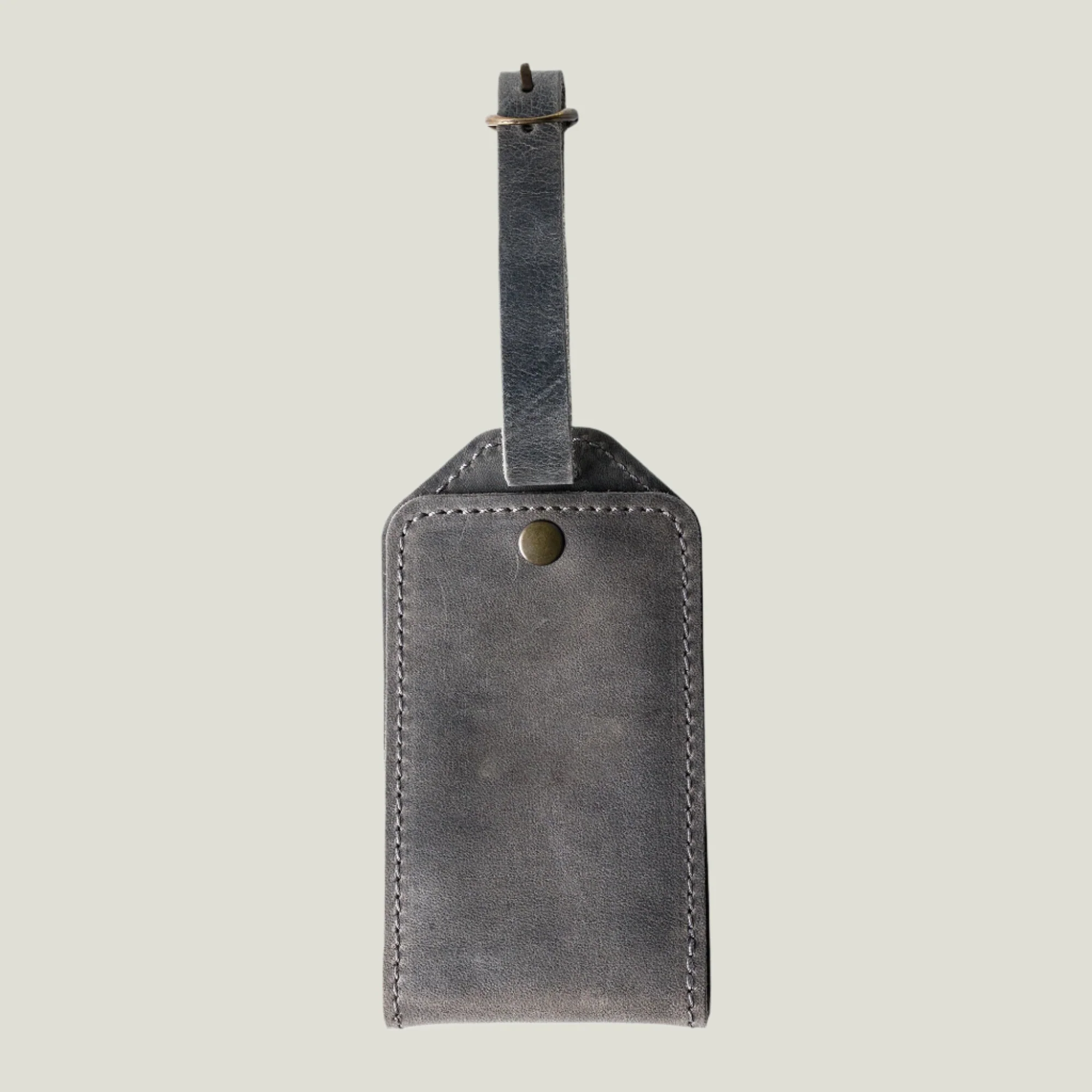 Bond Leather Luggage Tag | Rock Gray - Image 4