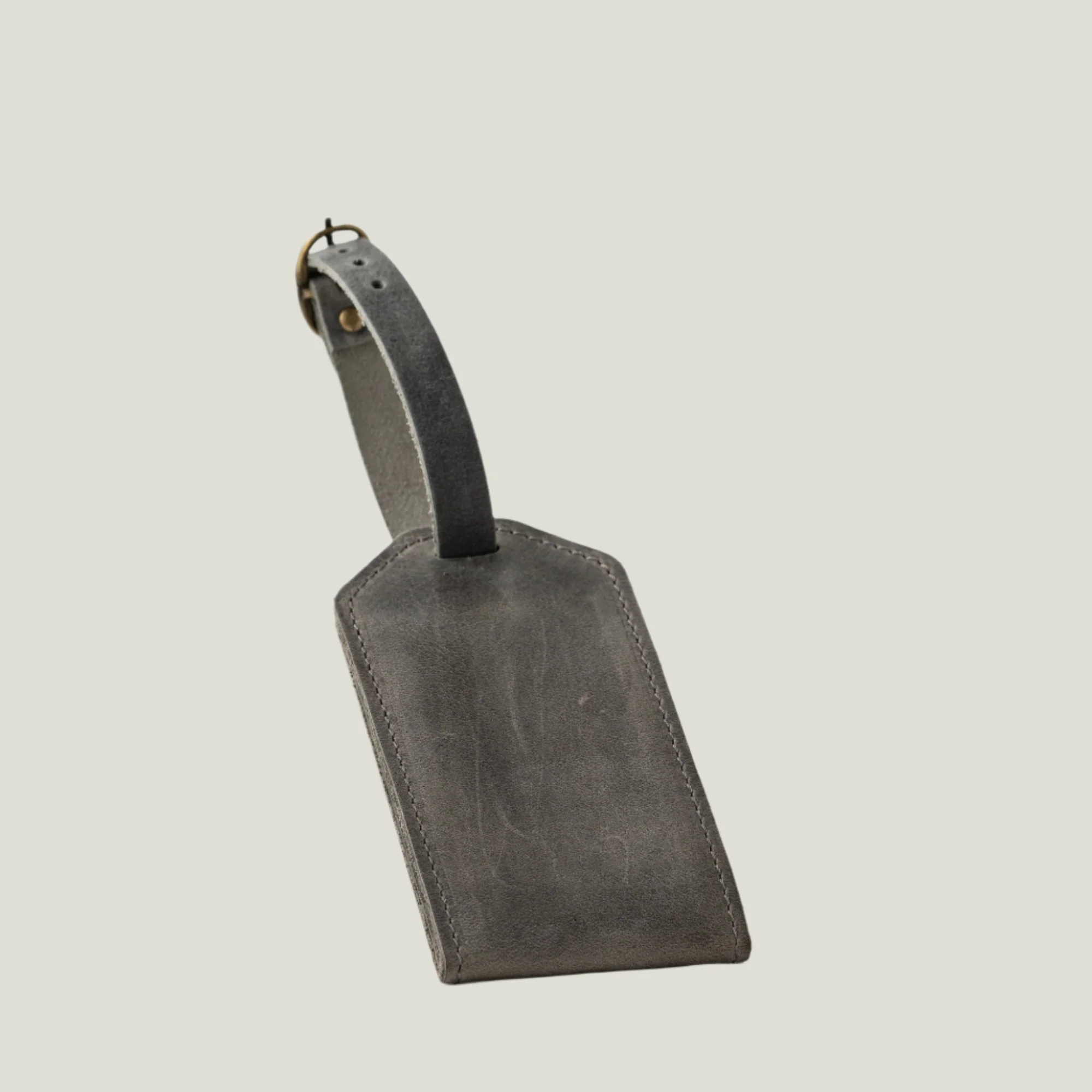 Bond Leather Luggage Tag | Rock Gray - Image 7