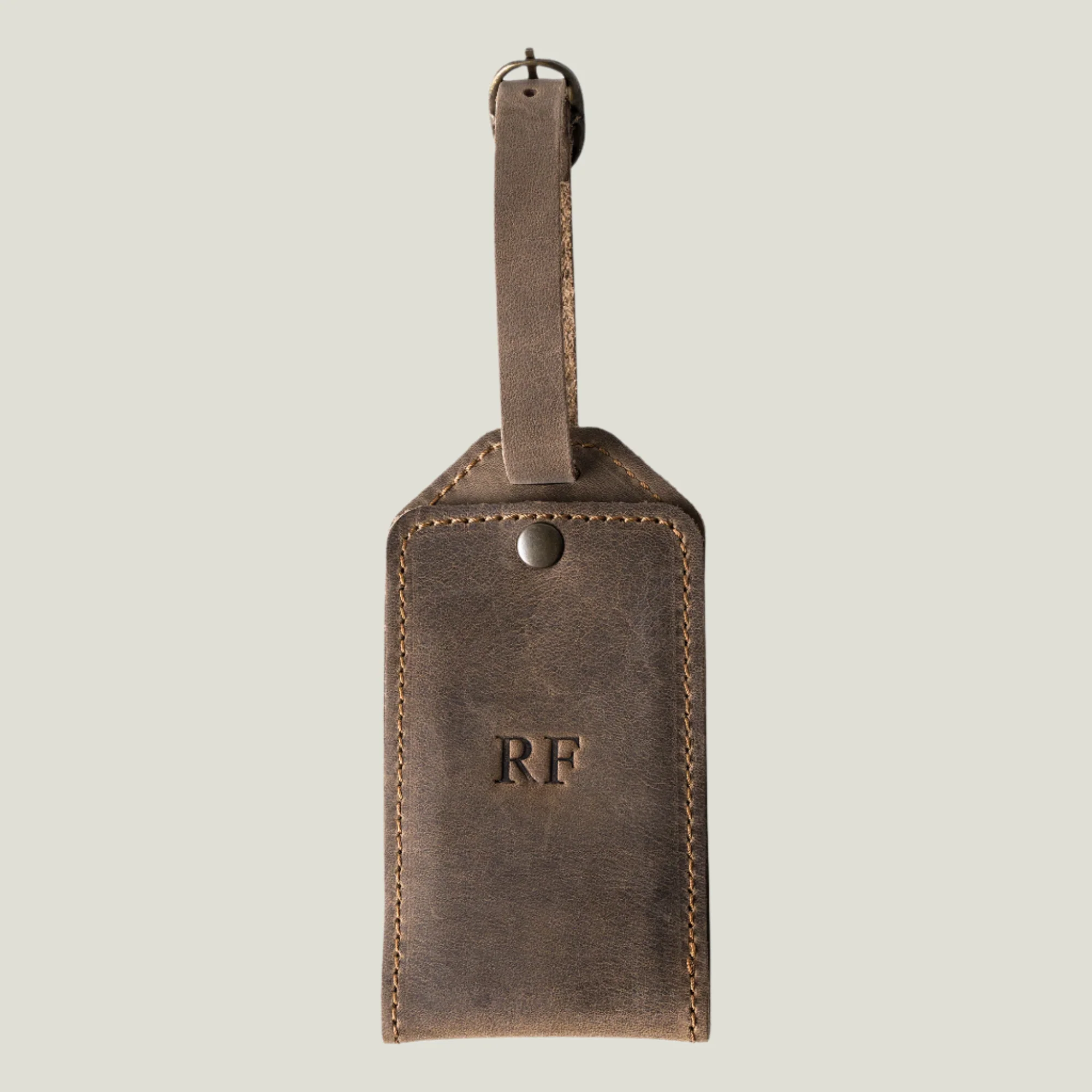 Bond Leather Luggage Tag | Sand Brown - Image 5