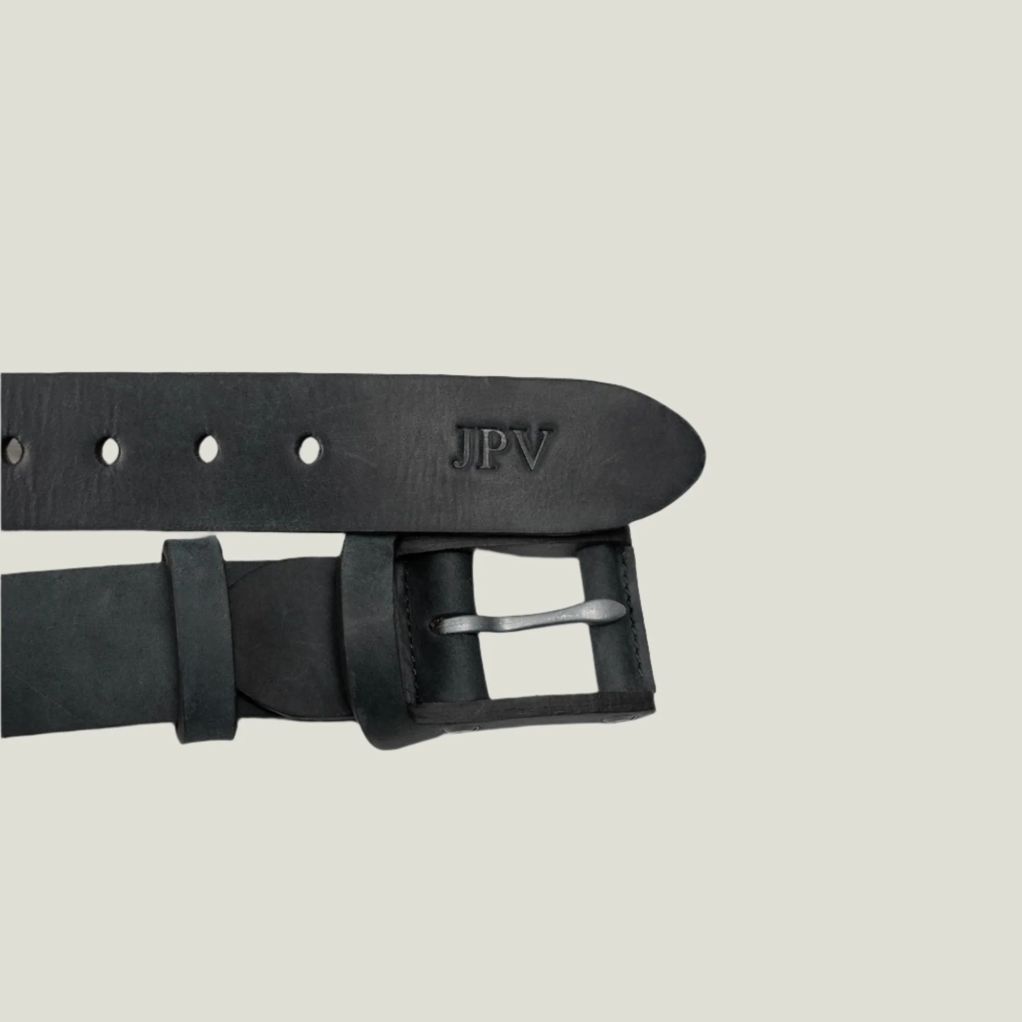 Boone Men's Leather Belt | Charcoal Black - Image 4