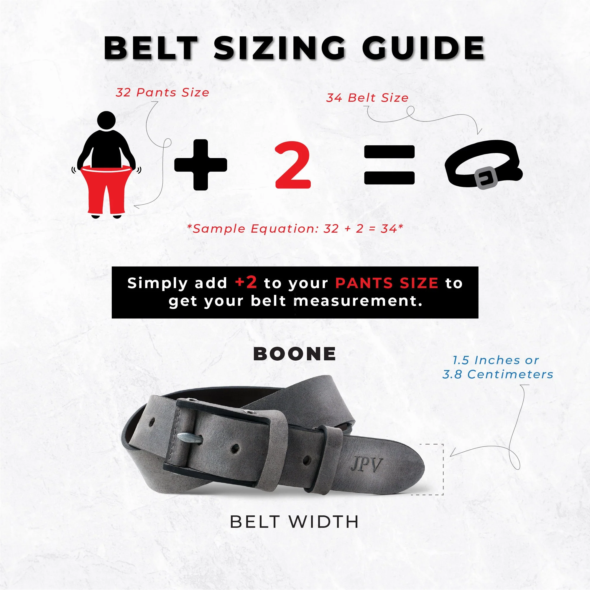 Boone Men's Leather Belt | Charcoal Black - Image 6