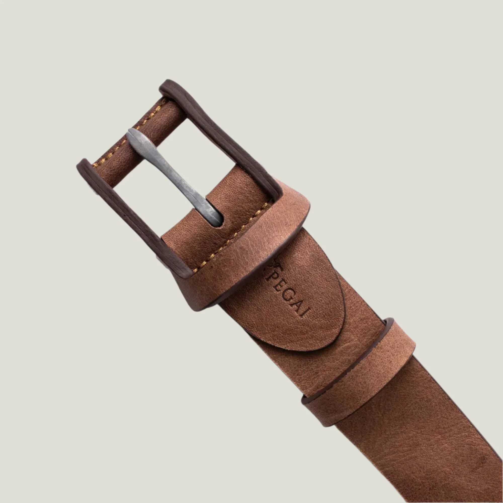 Boone Men's Leather Belt | Mocha Brown - Image 2