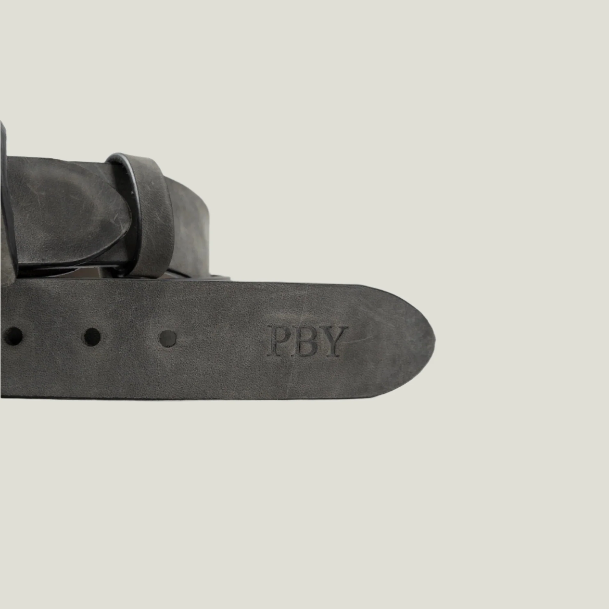 Boone Men's Leather Belt | Rock Gray - Image 3