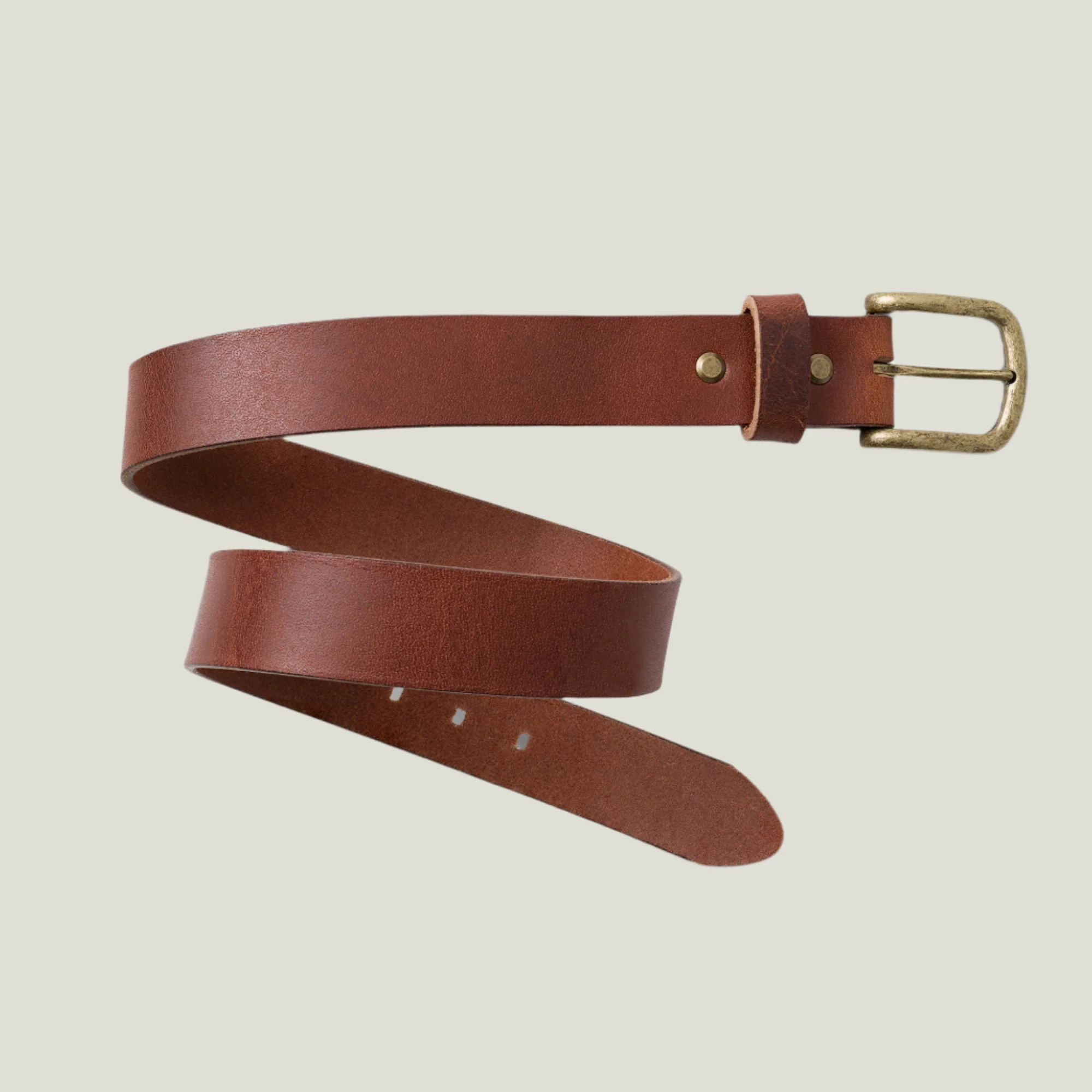 Buffalo Men's Leather Belt | Plano Rustic Brown - Image 3