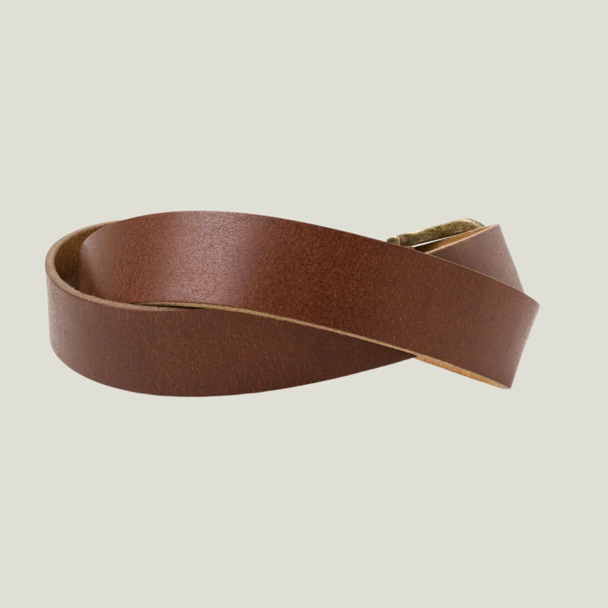 Buffalo Men's Leather Belt | Saddle Brown - Image 4