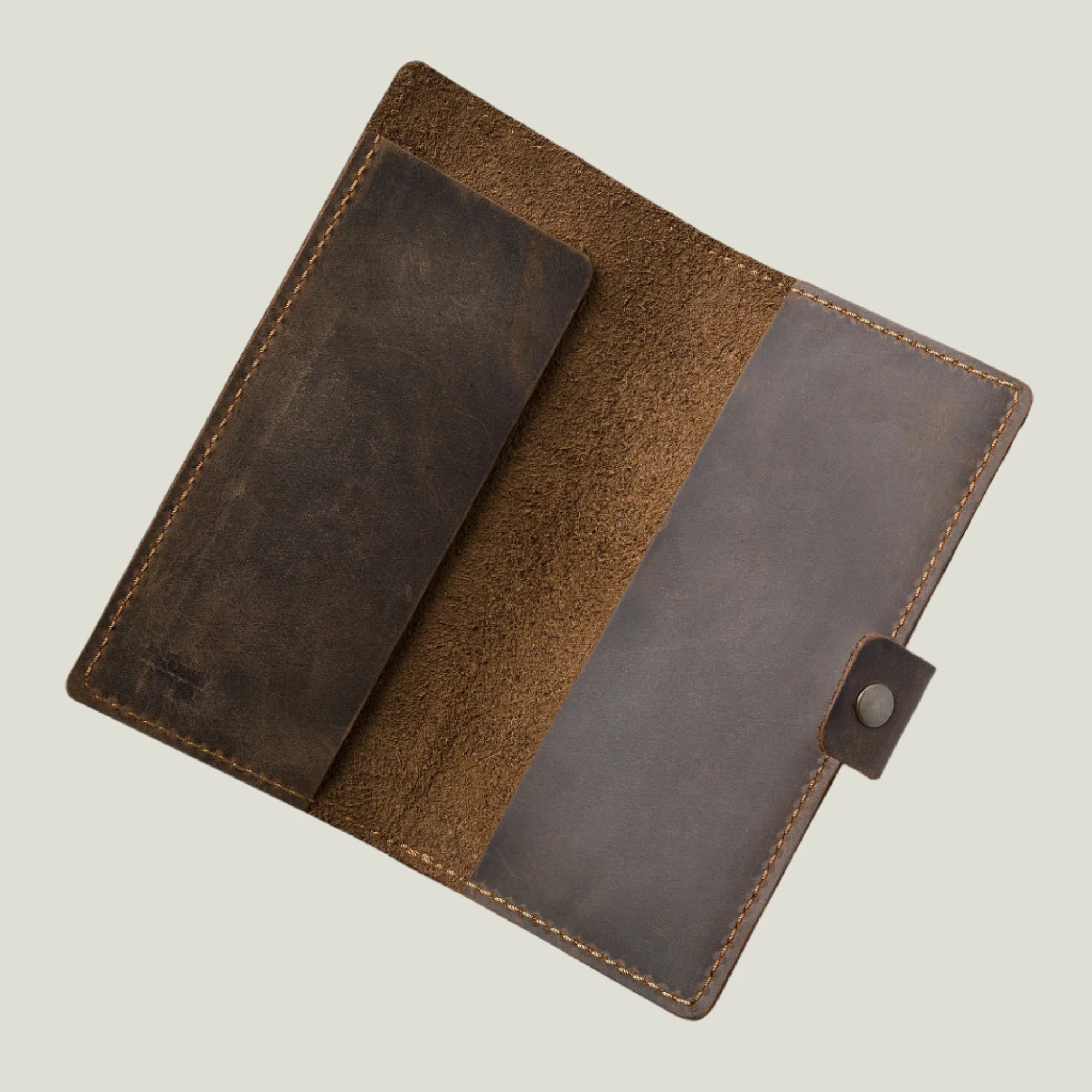 Clark Leather Checkbook Cover | Chestnut Brown - Image 7