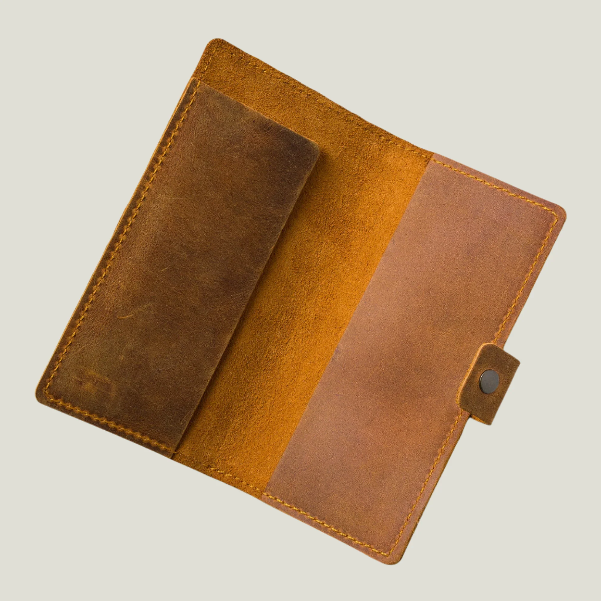 Clark Leather Checkbook Cover | Cinnamon Brown - Image 6