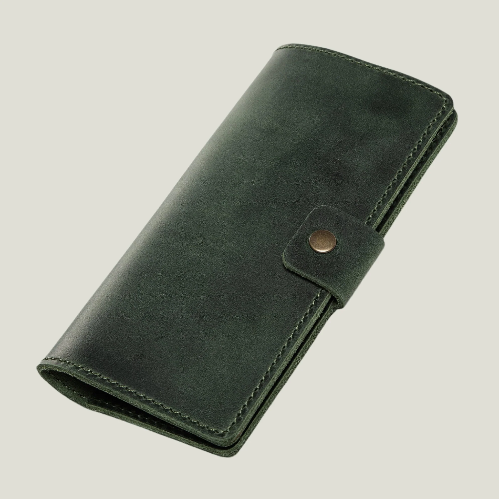 Clark Leather Checkbook Cover | Green - Image 3