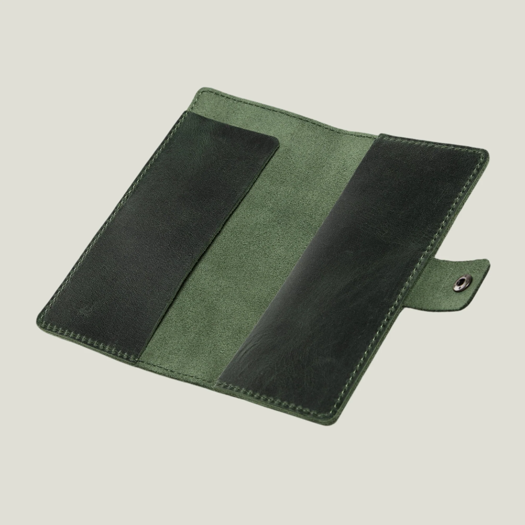 Clark Leather Checkbook Cover | Green - Image 4