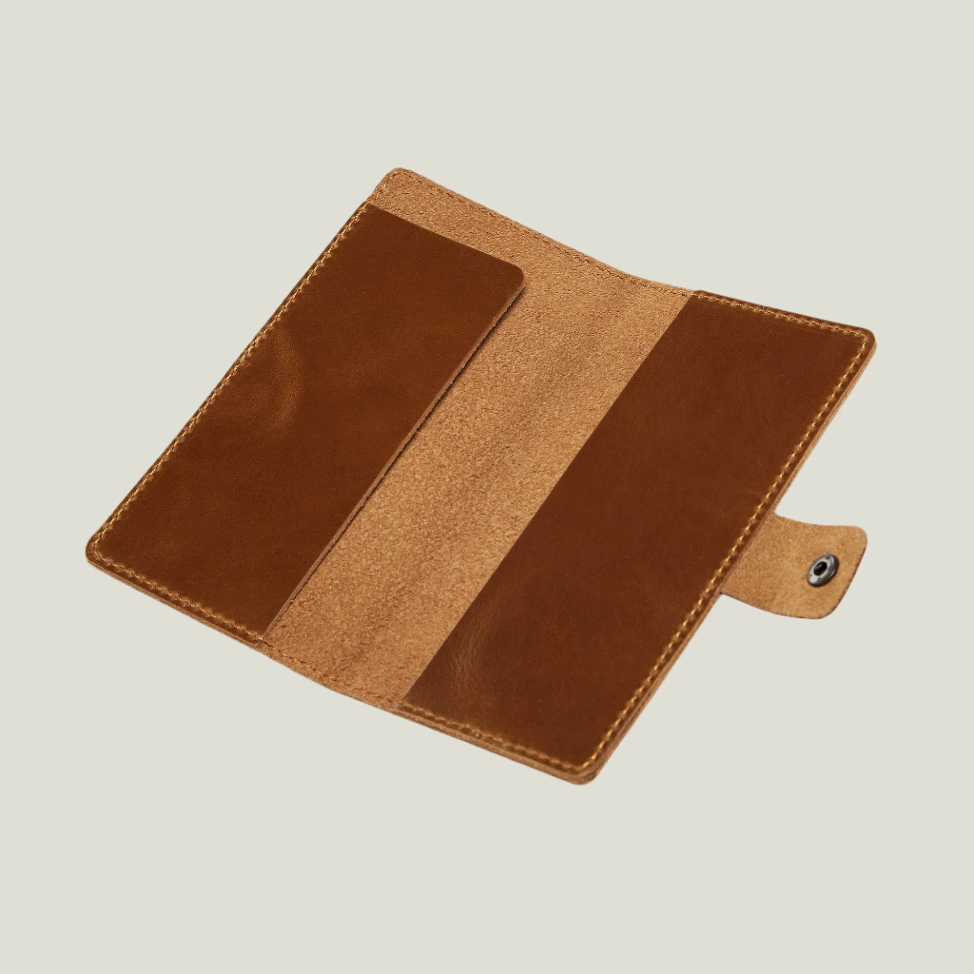 Clark Leather Checkbook Cover | Mustard Brown - Image 4