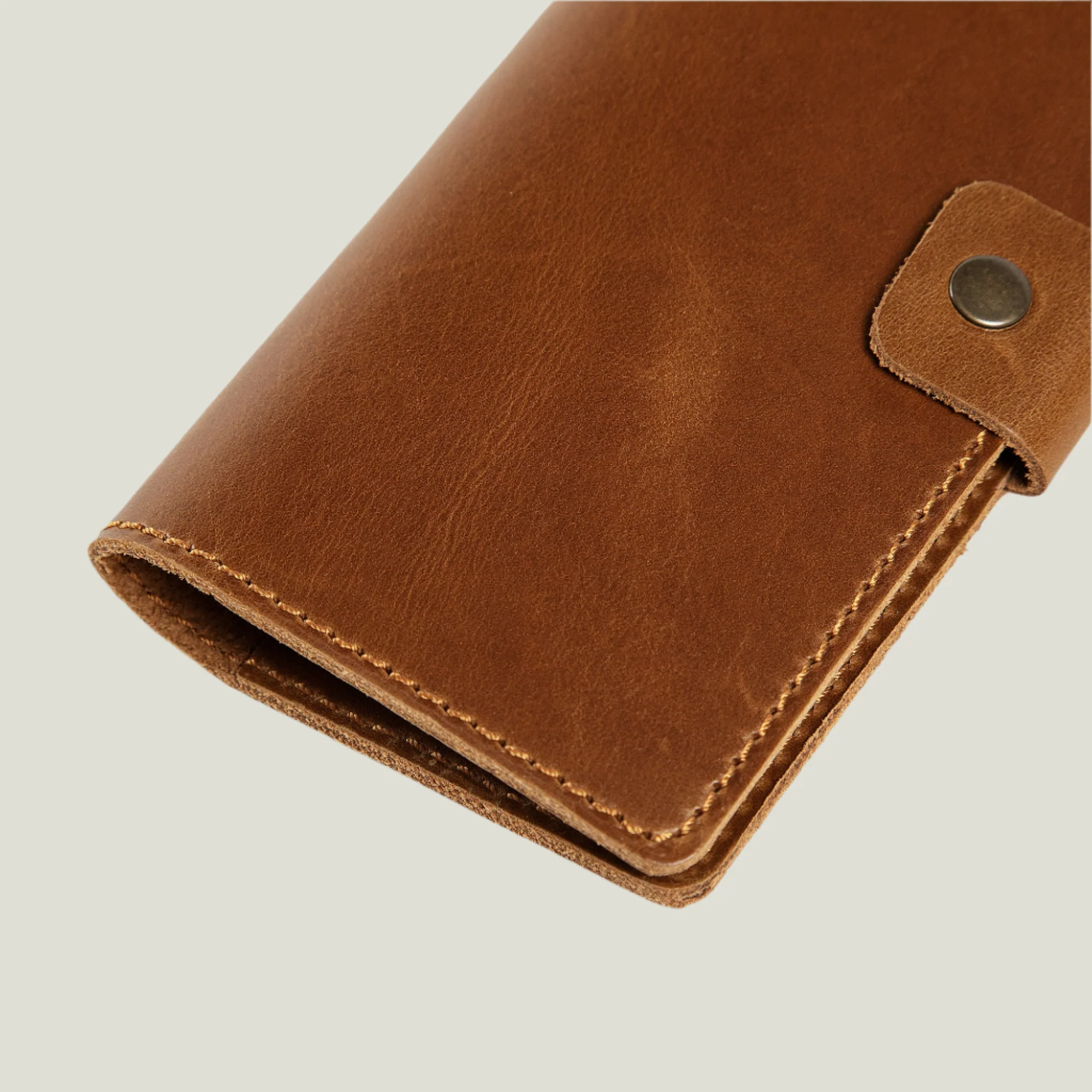 Clark Leather Checkbook Cover | Mustard Brown - Image 5