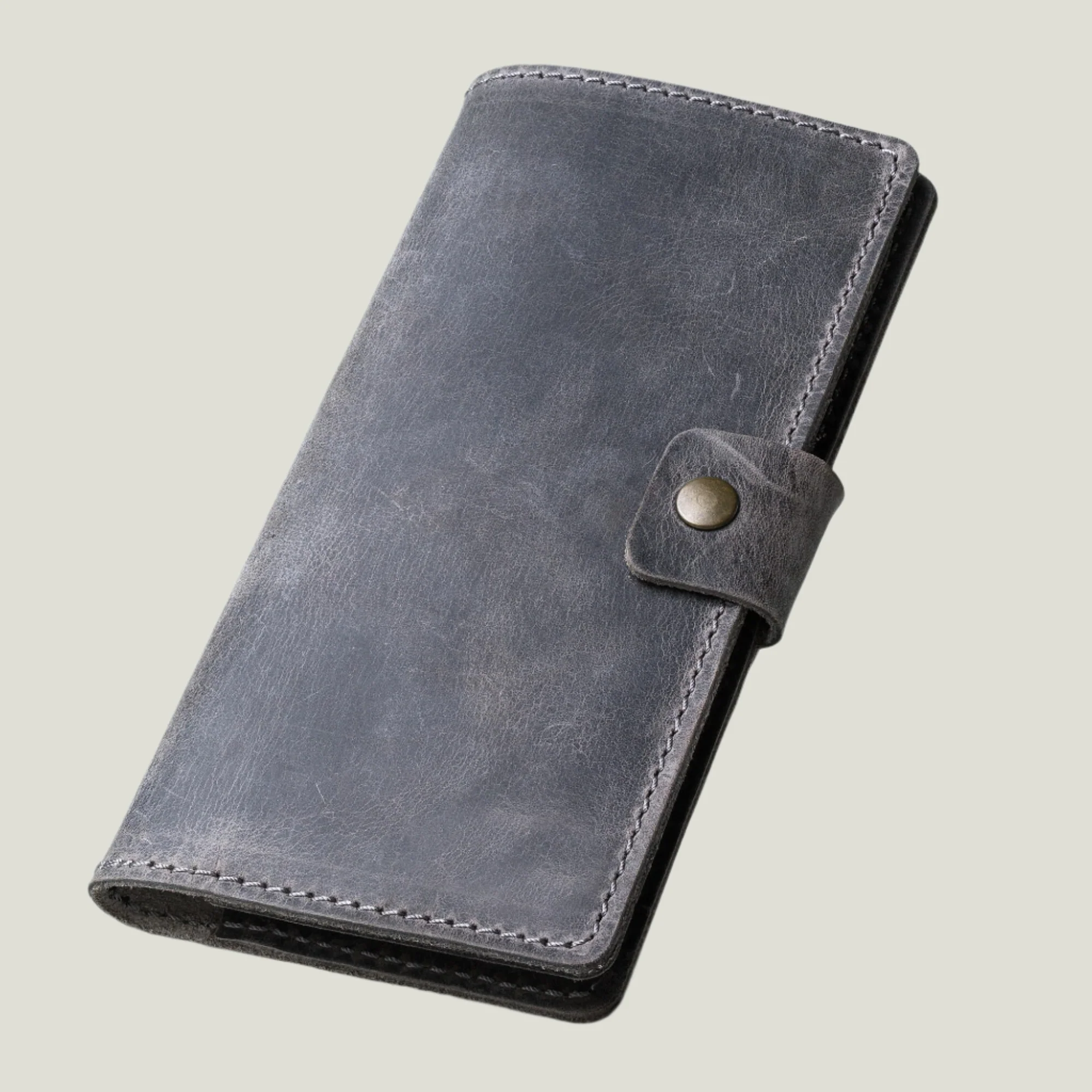 Clark Leather Checkbook Cover | Rock Gray - Image 4