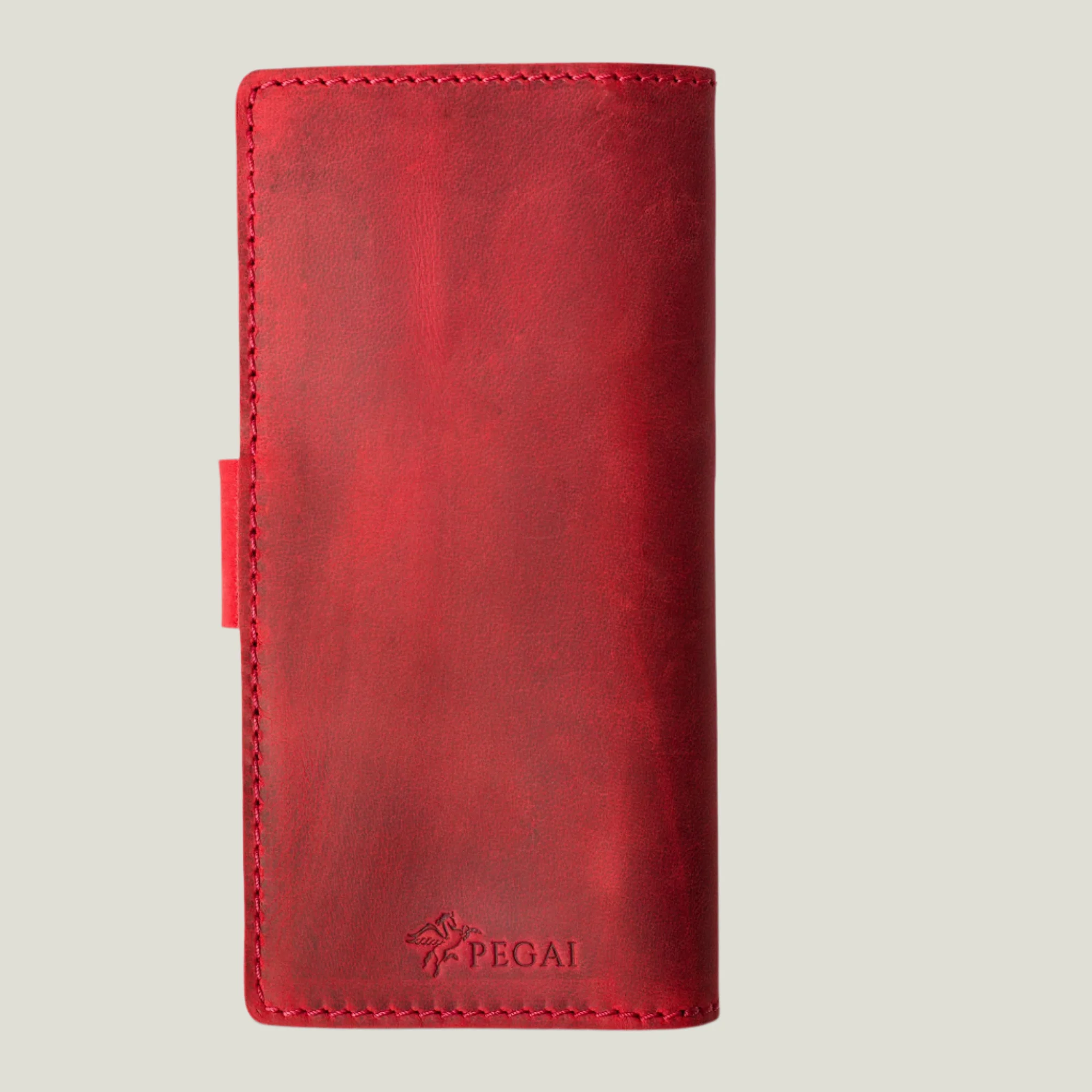 Clark Leather Checkbook Cover | Rose Red - Image 8