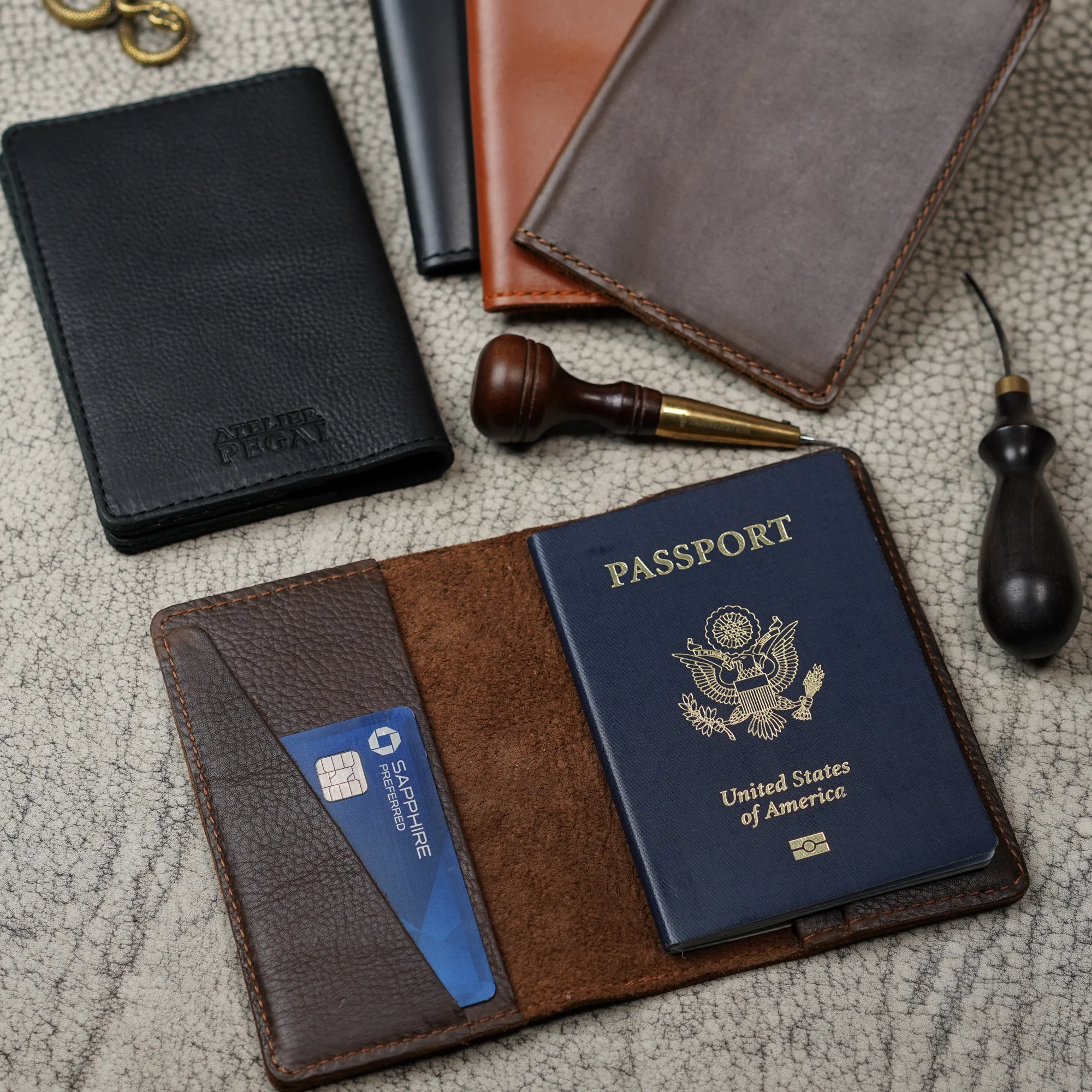 DeKalb Leather Passport Cover | Dymnos Brown - Image 2