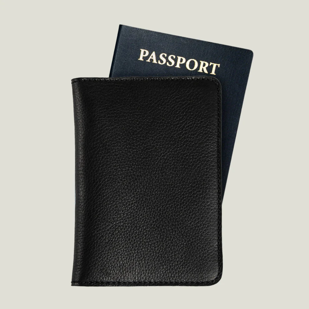 DeKalb Leather Passport Cover | Dymnos Black