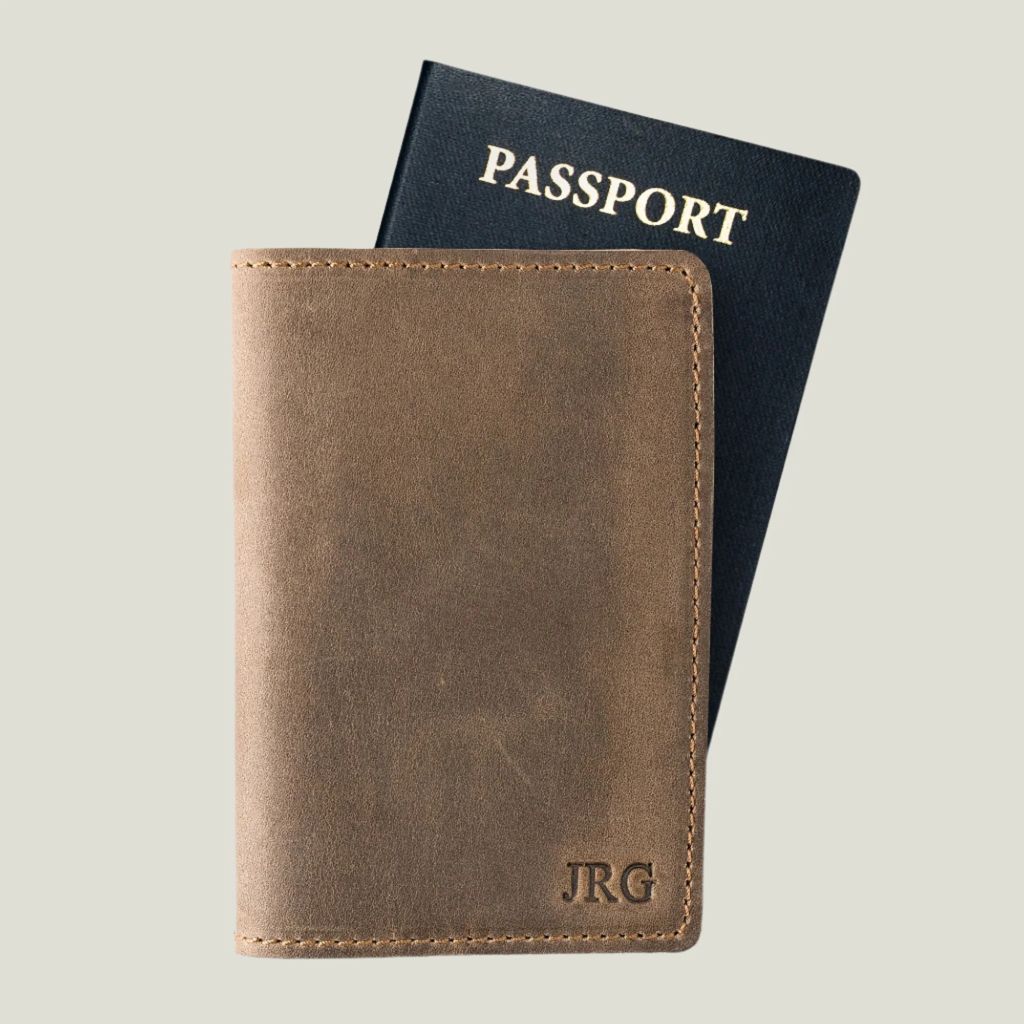 DeKalb Leather Passport Cover | Sand Brown