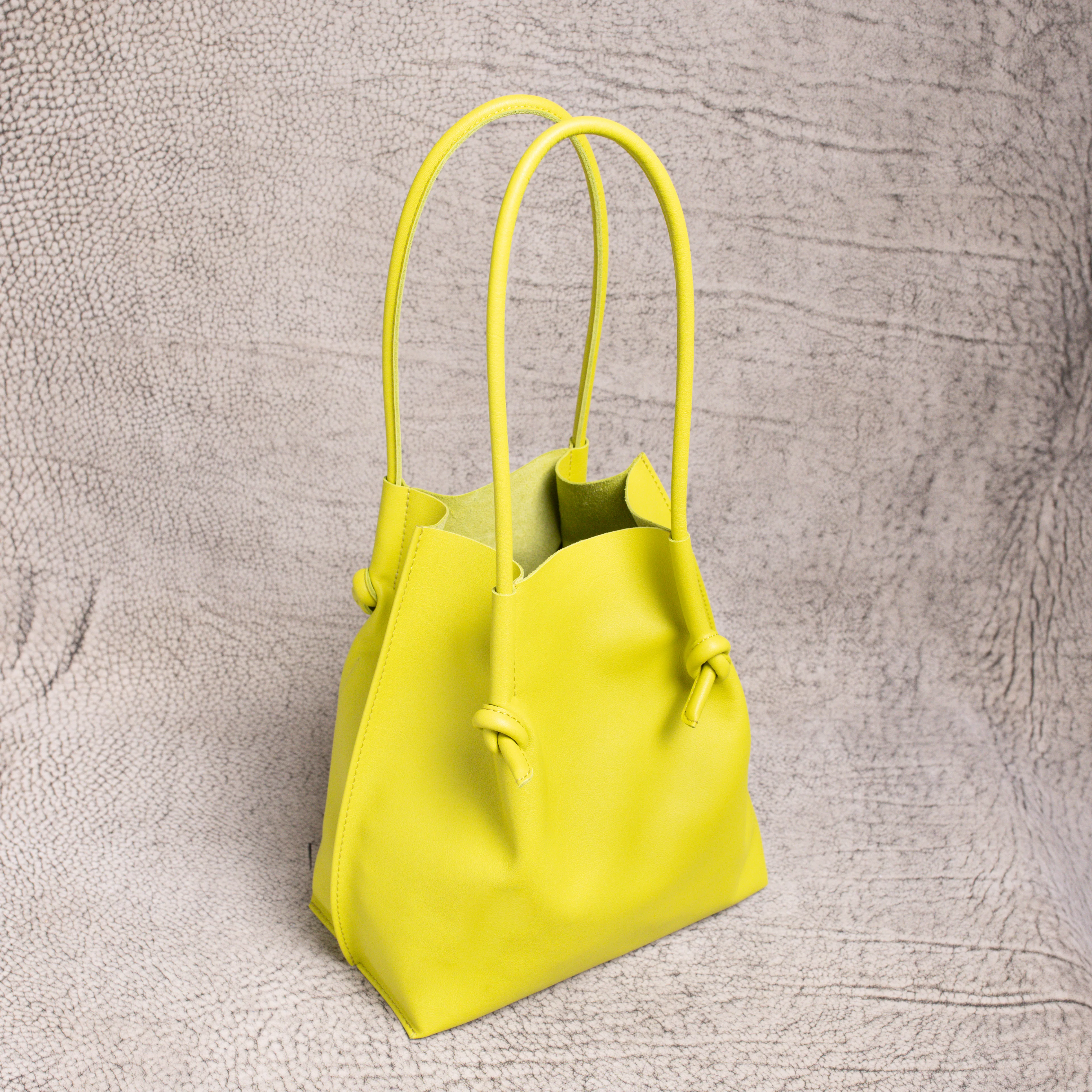 Flora Everyday Leather Tote | Silky Calf Lime - Image 4