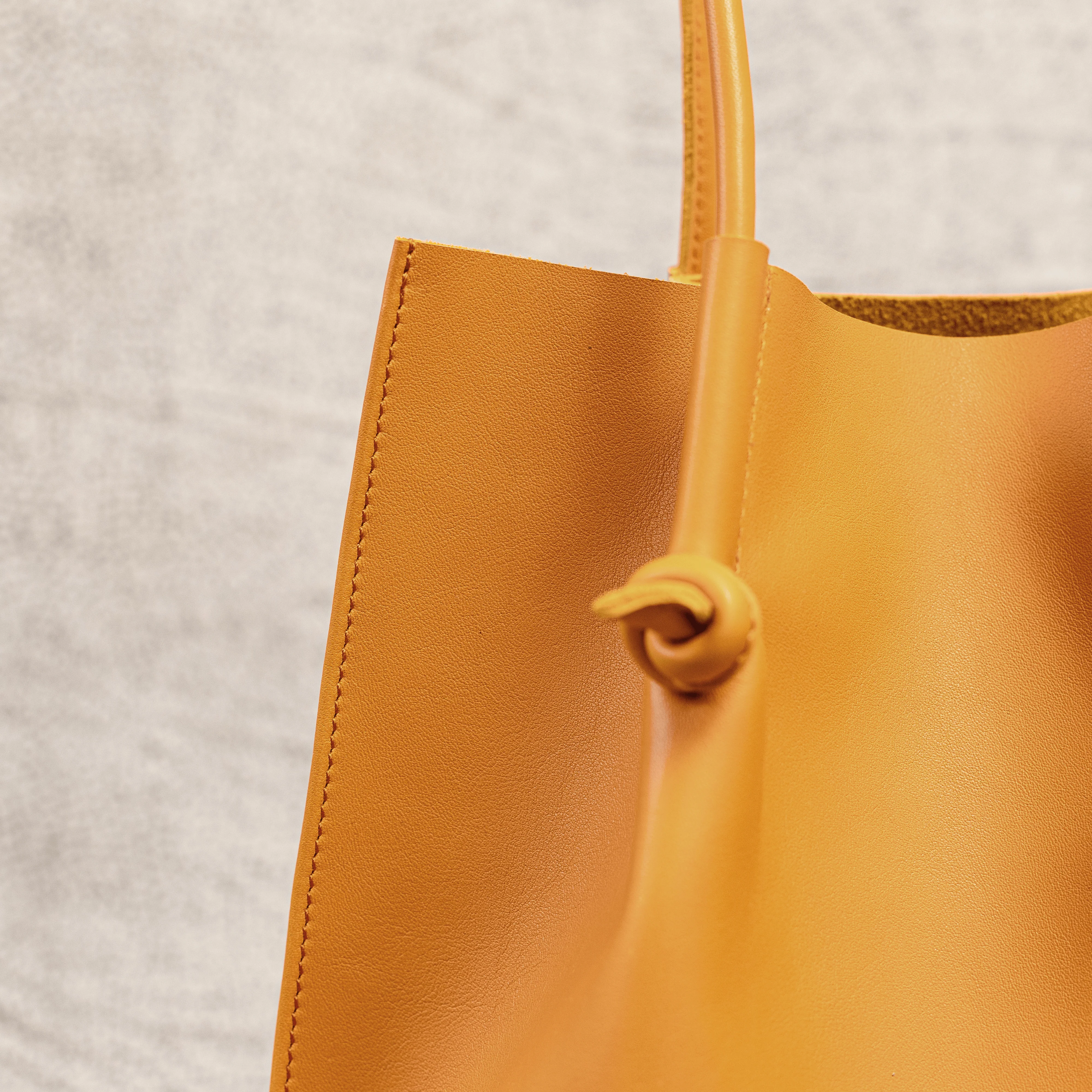 Flora Everyday Leather Tote | Smooth Calf Orange - Image 5