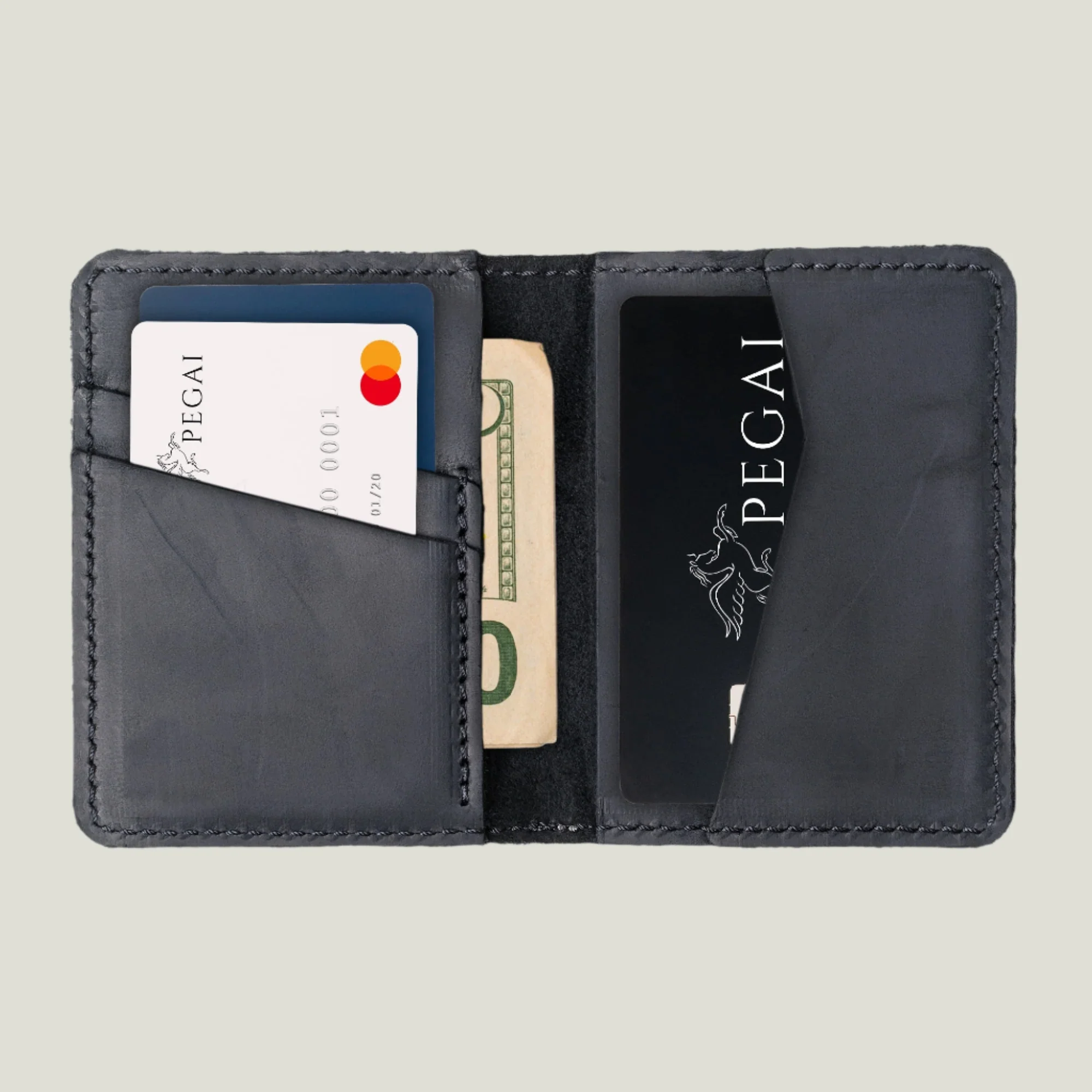 Knox Leather Bifold Wallet | Charcoal - Image 3