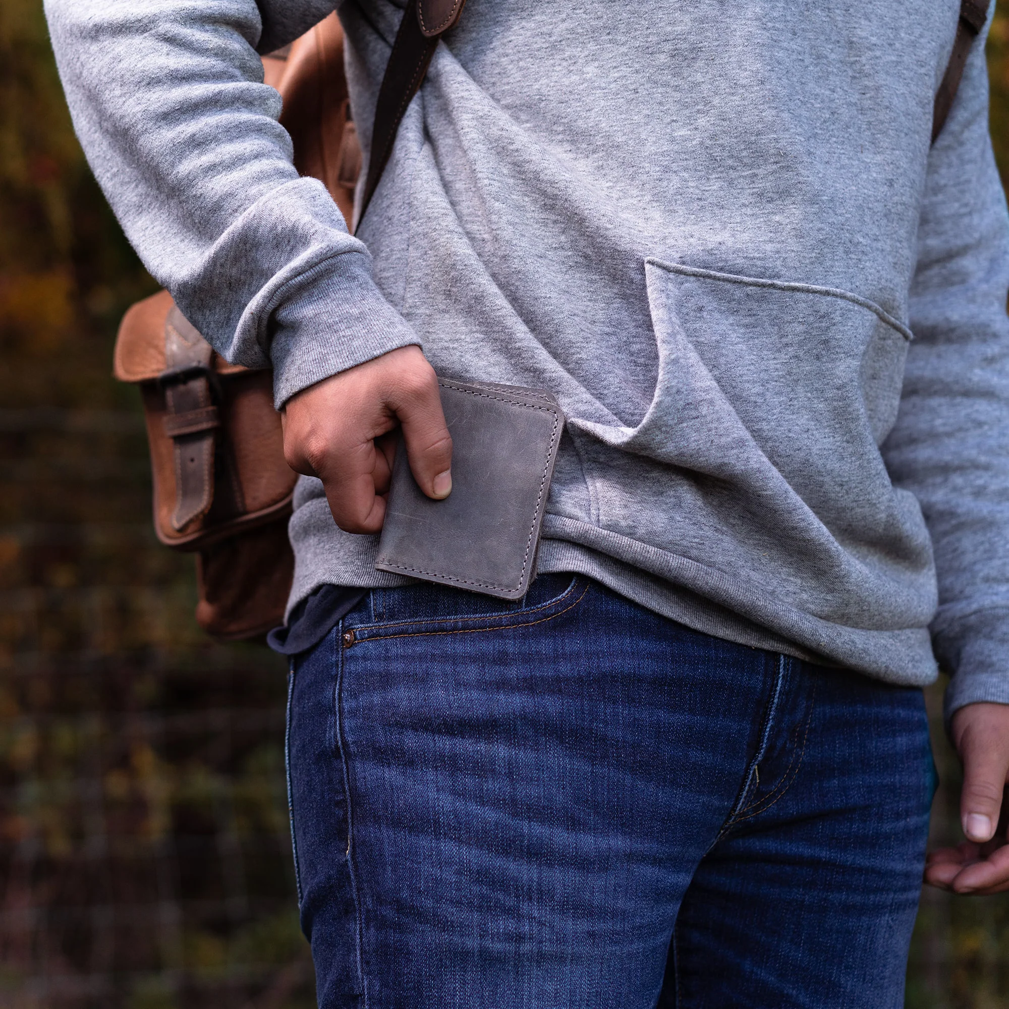 Knox Leather Bifold Wallet | Rock - Image 7