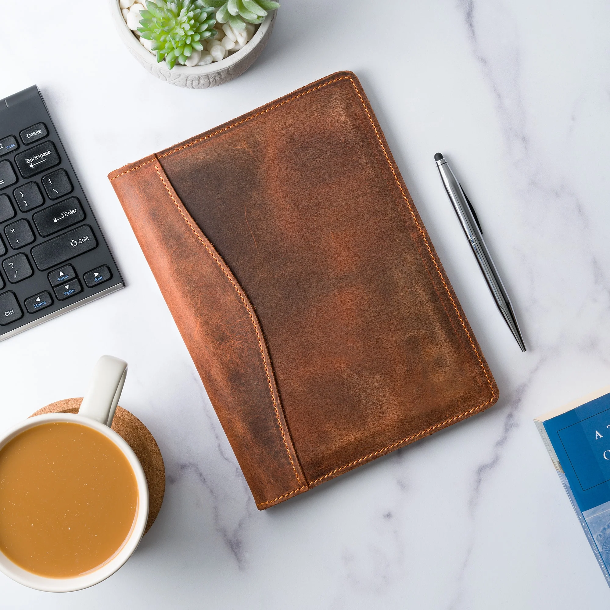 Eriksen Leather Jr. Padfolio | Mahogany - Image 8