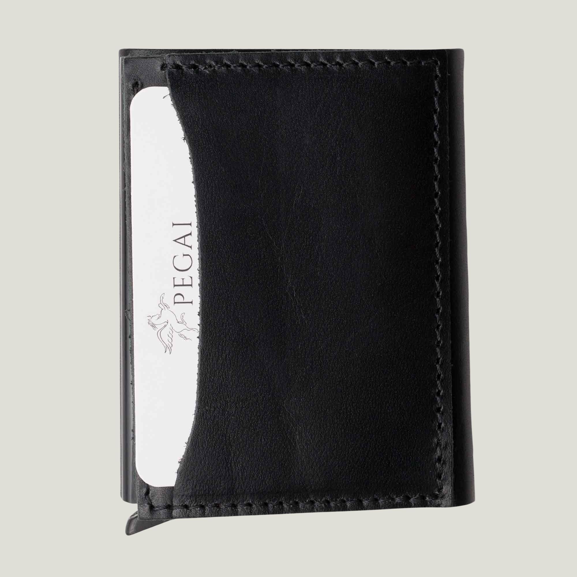 Mack Leather Trifold Wallet | Black - Image 3
