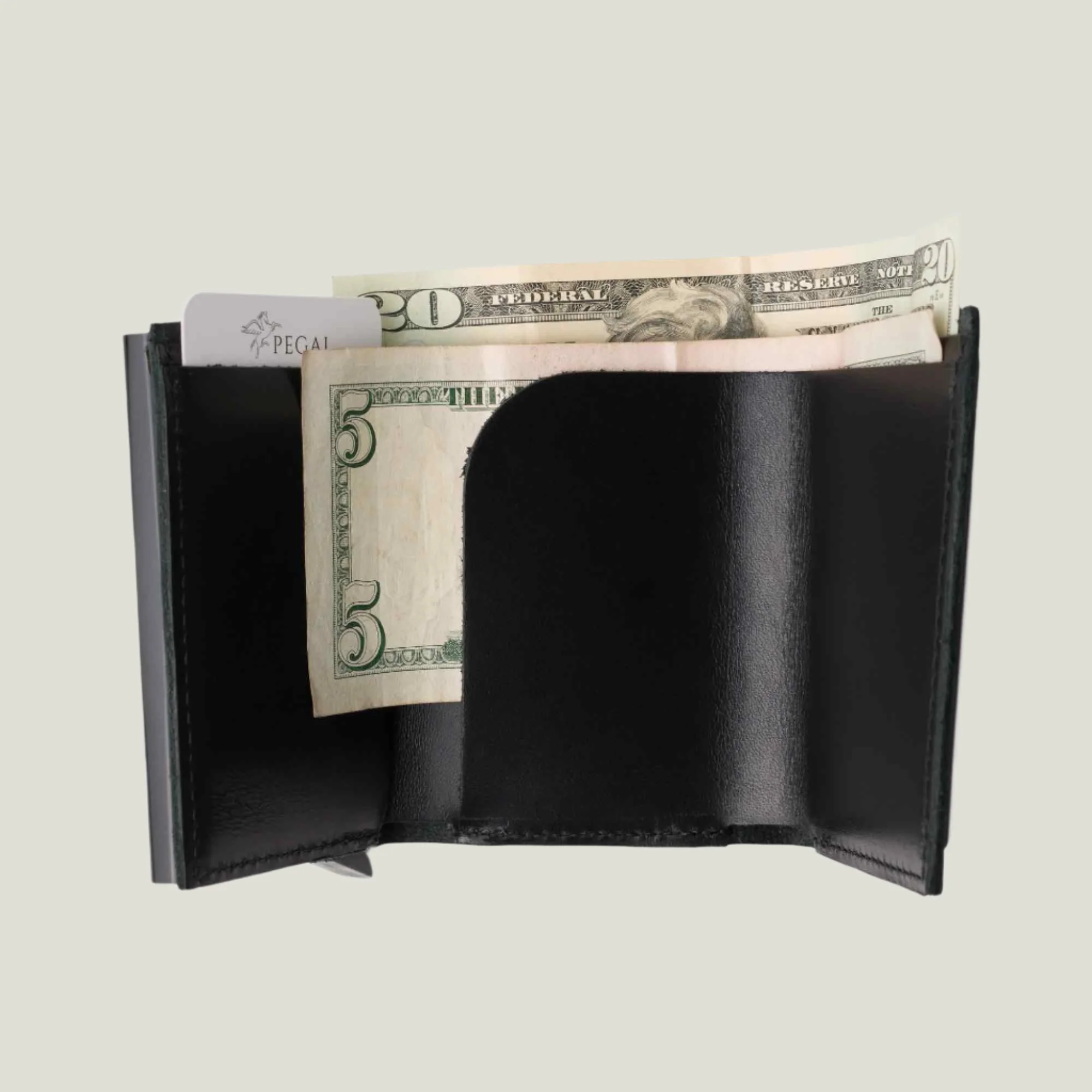 Mack Leather Trifold Wallet | Black - Image 4