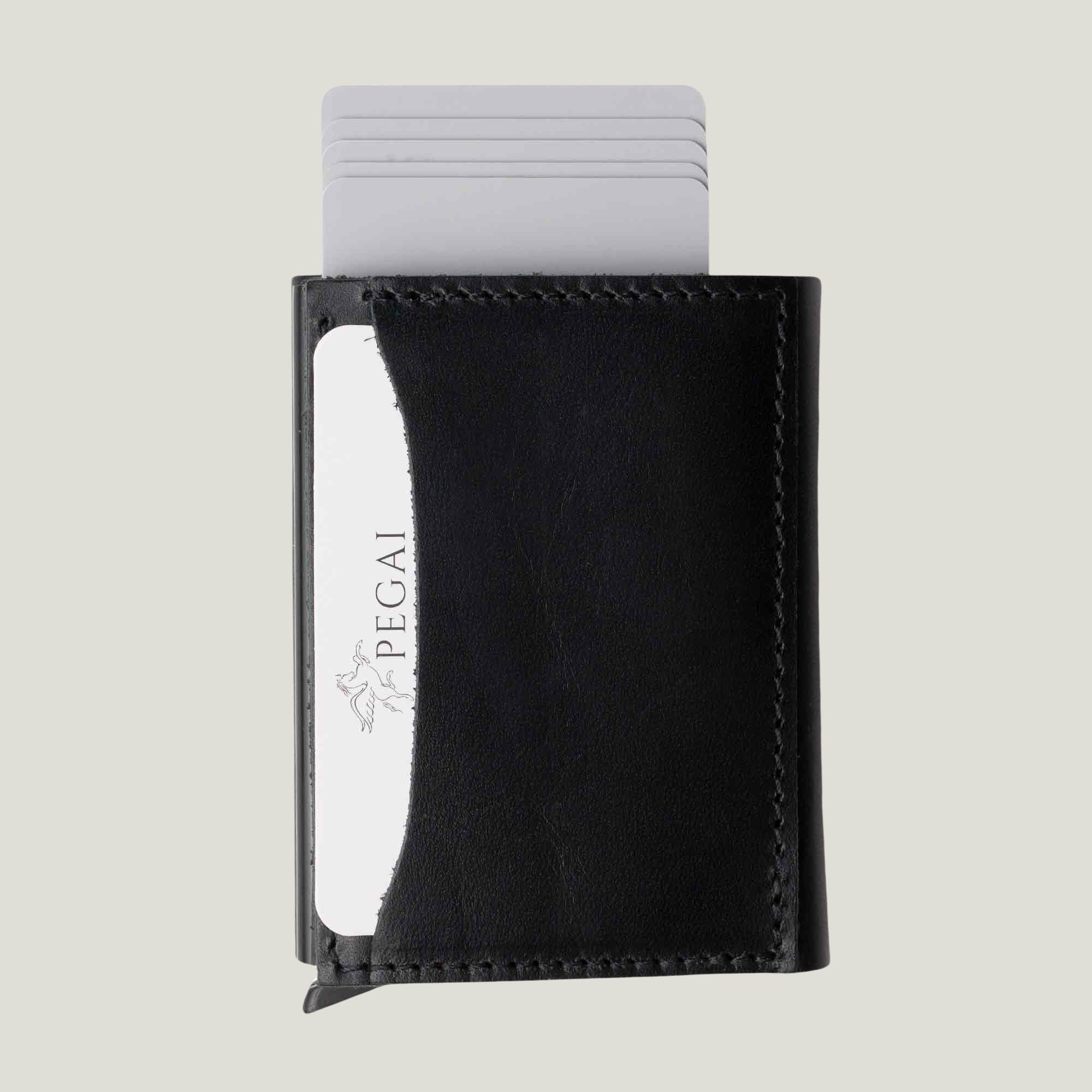 Mack Leather Trifold Wallet | Black - Image 6