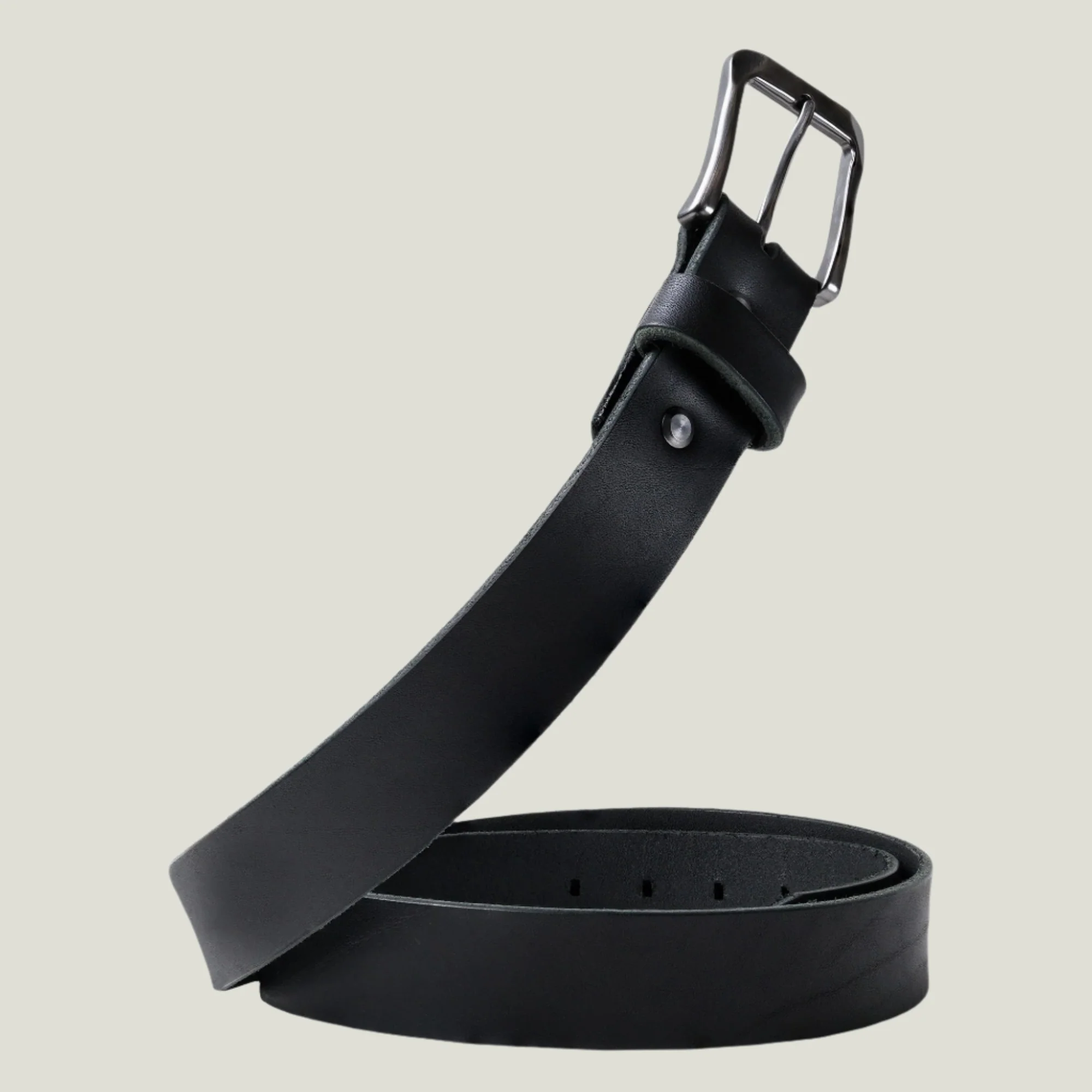 McTroy Men's Leather Belt | Black - Image 4