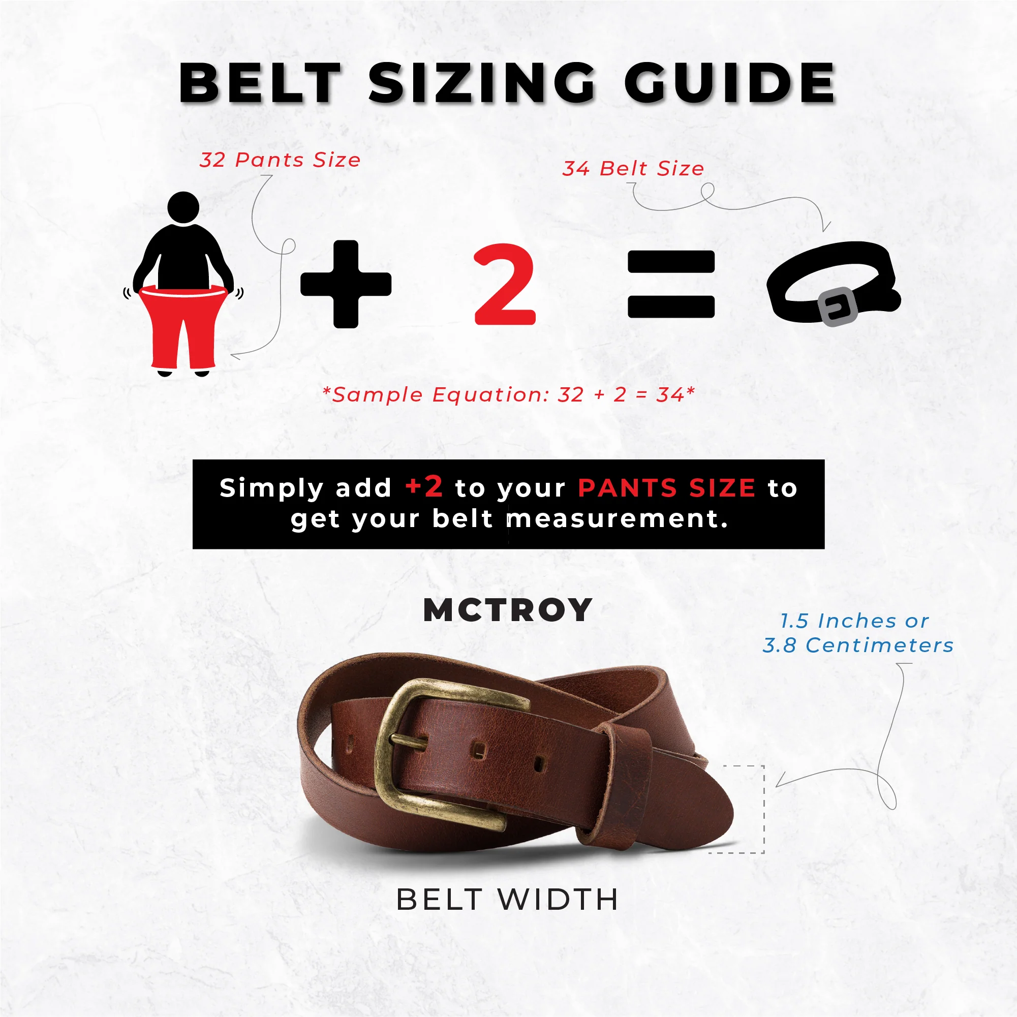 McTroy Men's Leather Belt | Plano Rustic - Image 6