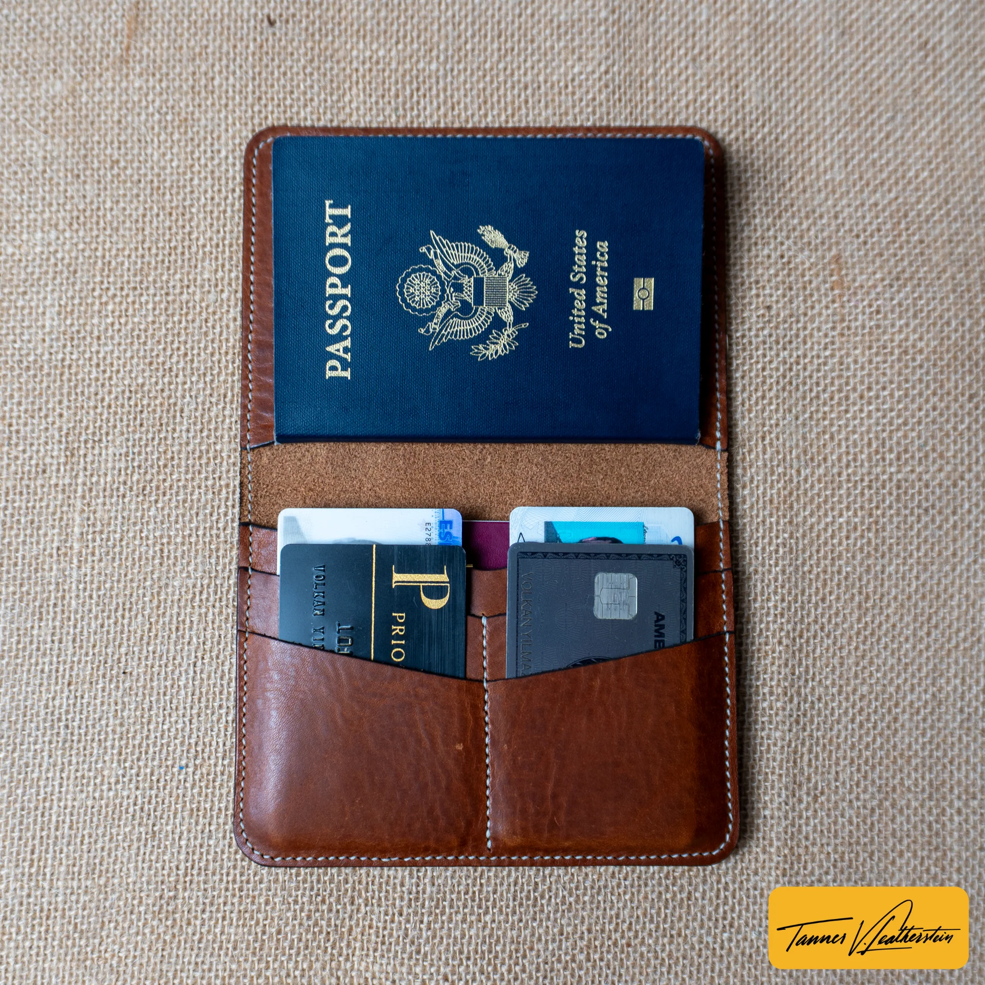 Pike Leather Passport Wallet | Vegtan Missouri Brown - Image 2