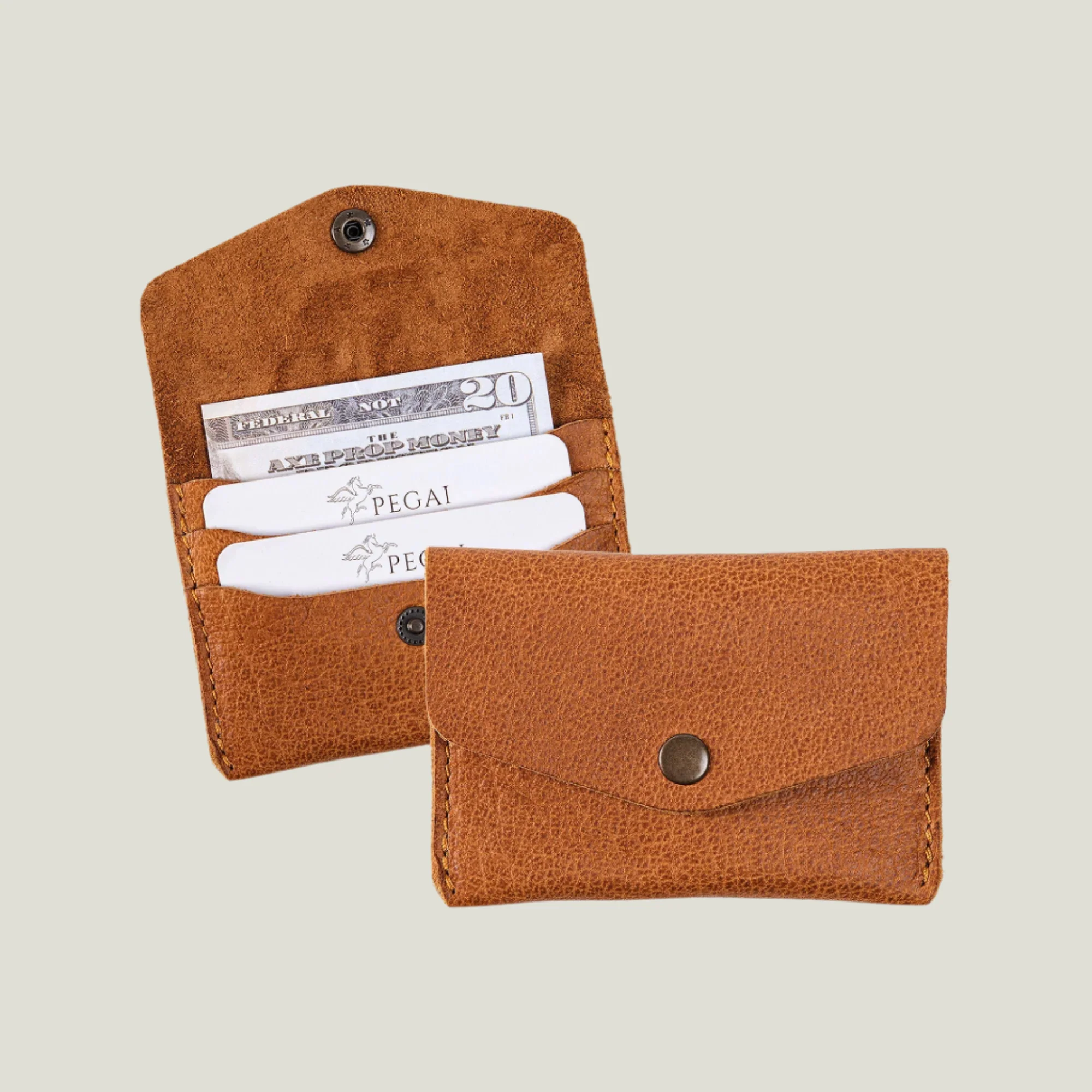 Seline Leather Card Holder | Aniketos Cinnamon