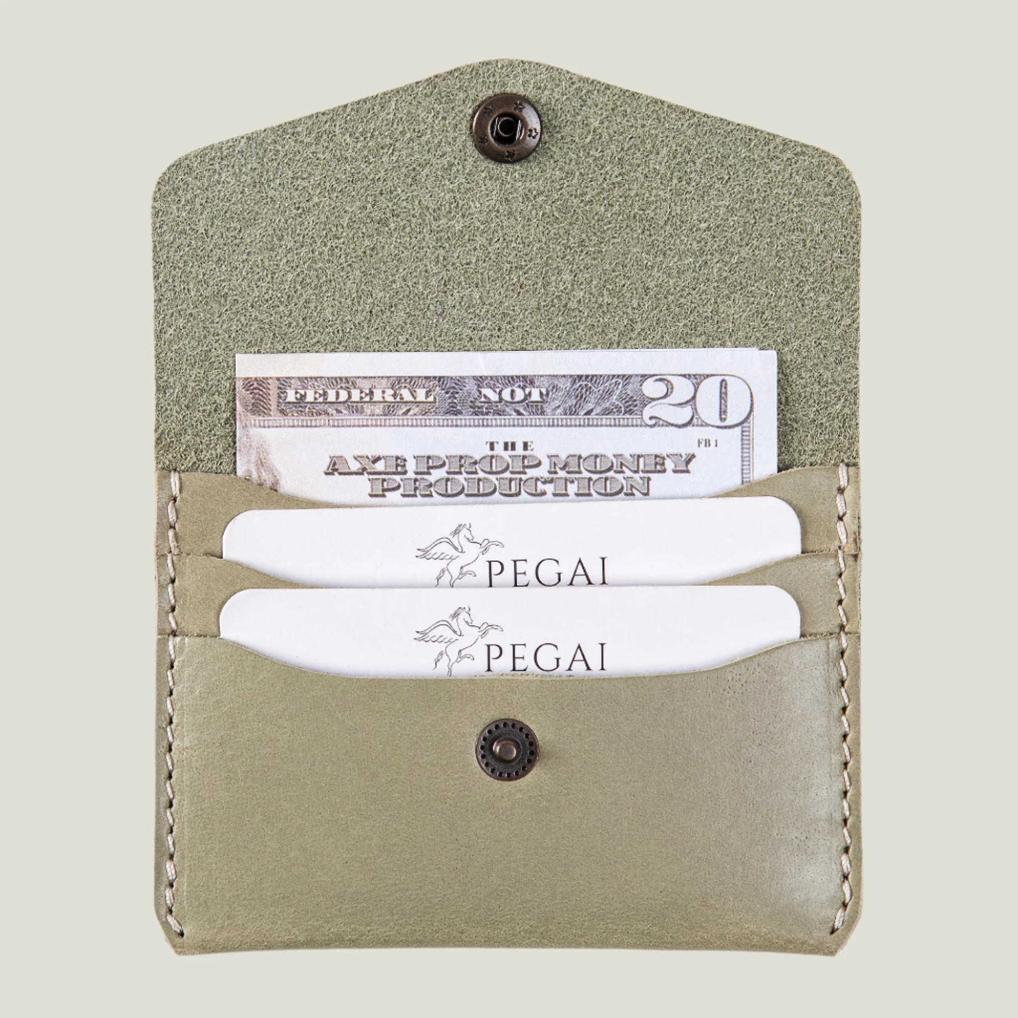 Seline Leather Card Holder | Aqua - Image 5