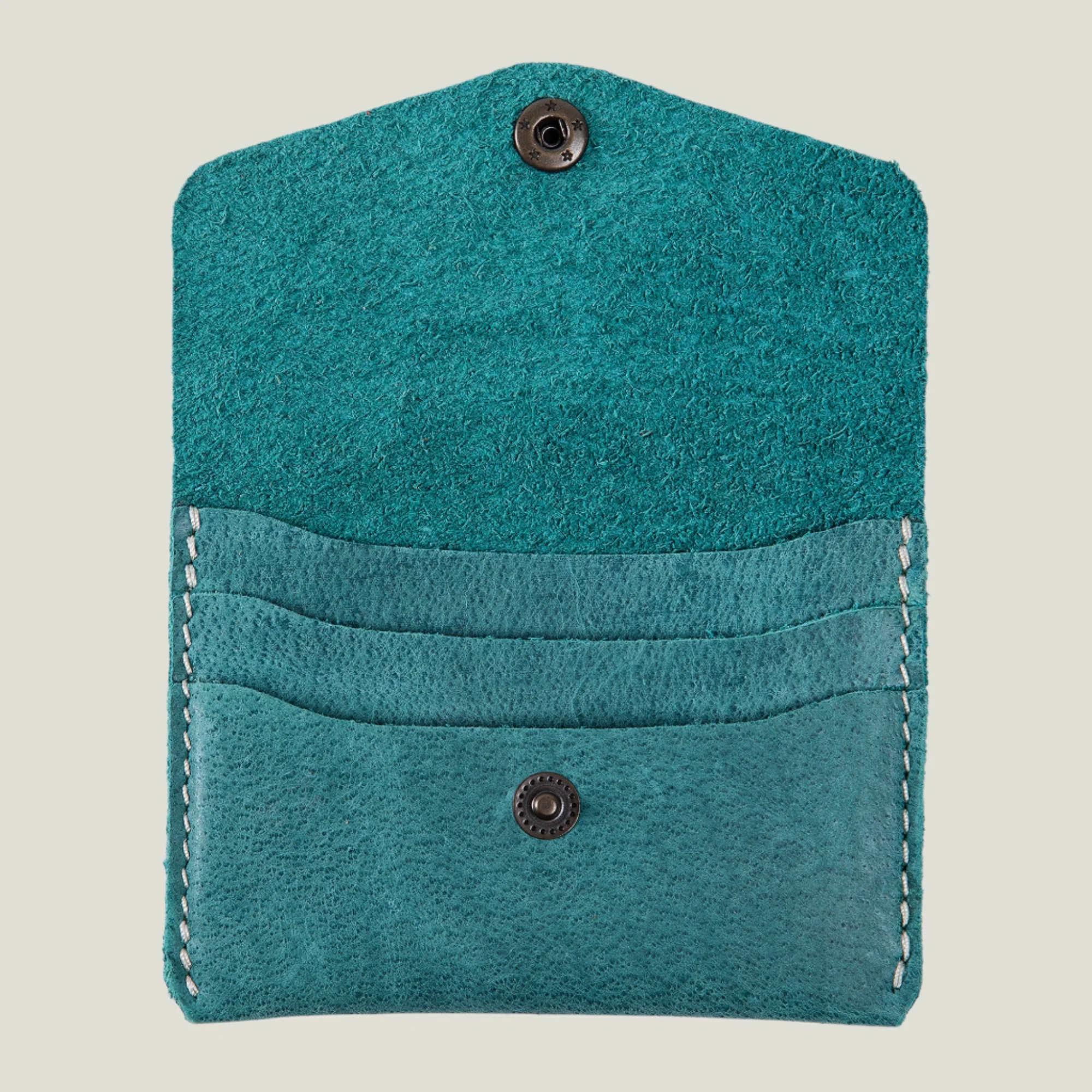Seline Leather Card Holder | Turquoise - Image 4